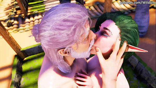 The witcher make love with big tits fantasy elf girl 