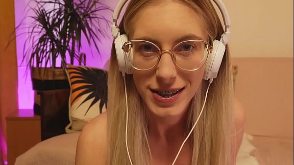 Stroke it when you look at my face glasses and braces