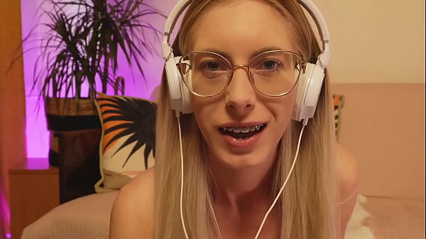 Stroke it when you look at my face glasses and braces