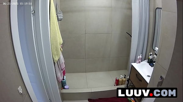 Luuv beauty grossy takes a shower and shows off her beautiful tits 