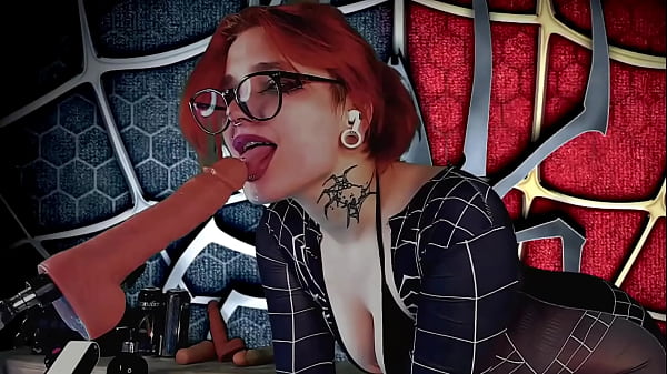 MERIDJANE BECAME A SPIDER GIRL_AND GIVES A PASSIONATE BLOWJOB