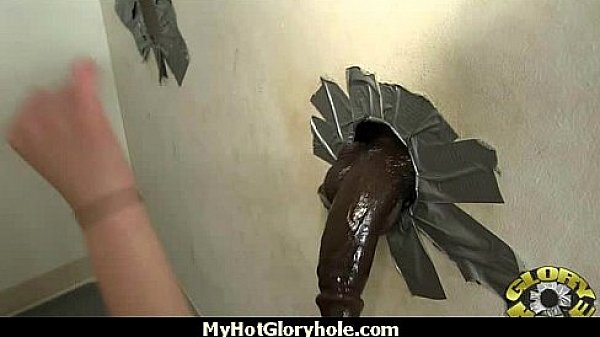 Hottie sucks and fucks black cock for cusmhot at gloryhole 14 