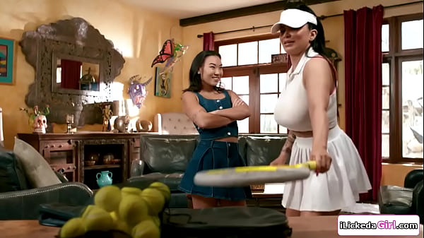 Romi rain wants to take her stepdaughter kimmy kimm to tennis club so she grants her lesbian teen sucks her big tits then licks her pussy