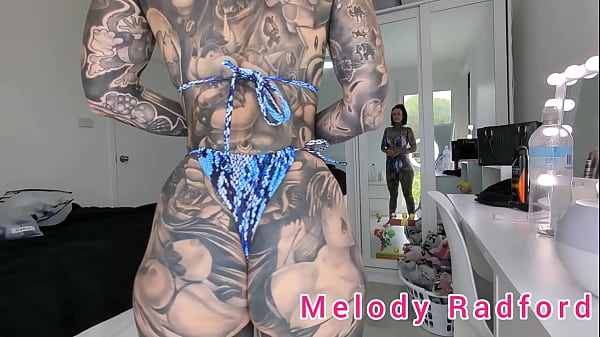 Play MP4 - Dark and Light Blue Frilly Micro Bikini Try On Haul Melody Radford