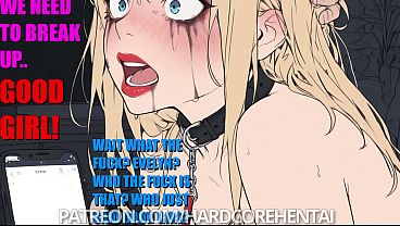 Leashed Blonde Slut Sucks Huge Cock thumbnail