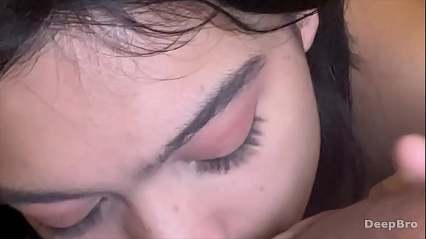 Sweet brunette sucks my dick & soul in POV, hard blowjob 