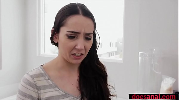 Busty frustrated babe wakes up BF for a_rough anal_fuck