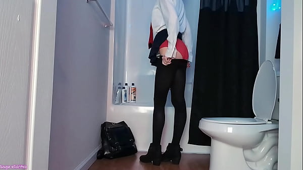 School girl raven peeing voyeur sage eldritch 