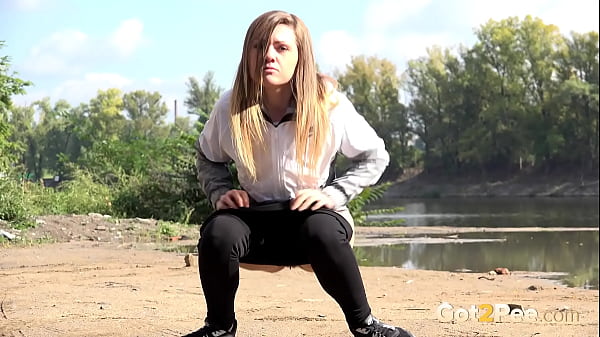 Got2pee Brings Another Desperately Peeing Girl In Lookout - Featuring Big Puddle thumbnail
