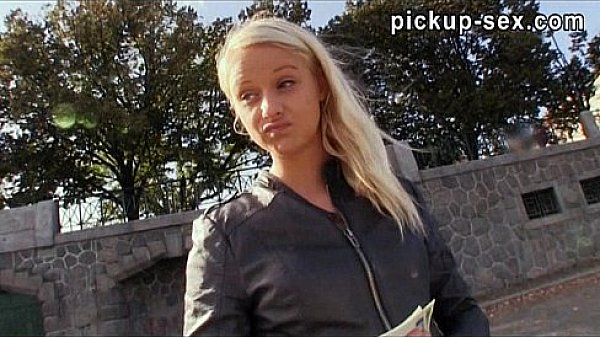 Pretty amateur blonde eurobabe Monika banged for money 