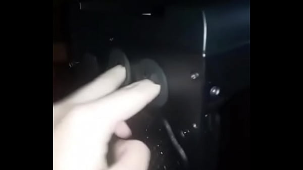 Sexy man fingers his computer