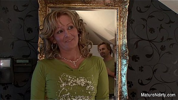 Blonde Granny gets interracial anal 