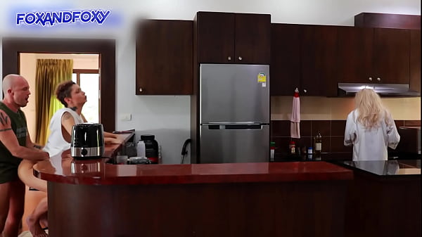 Almost caught surprise anal creampie ass fucking close_to mother-in-law cookingbreakfast