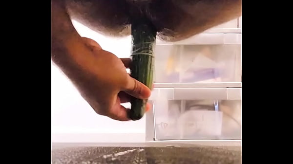 Riding a big thick cucumber