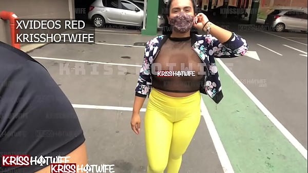 Kriss Hotwife Na Rua Blusinha Totalmente Transparente, Deixando Os Peitos A Mostra thumbnail