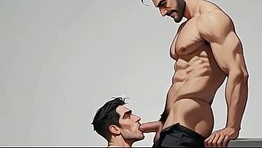 Ai Generated Passive Gay Boys Slobbering On Massive Cocks - Drooling Deepthroat Hentai Yaoi Animation Teaser thumbnail