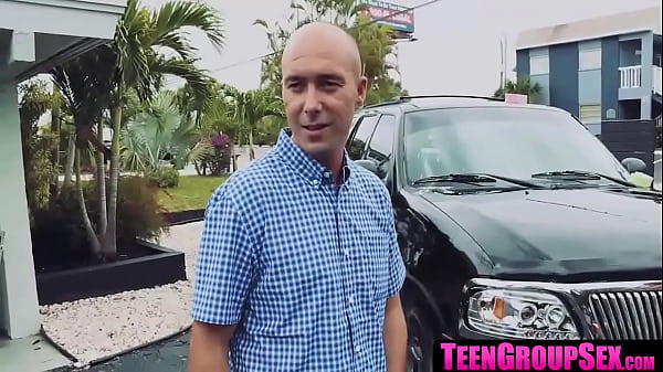 Those two hotties are raising a fund and the dude has money and they know it to convince him to give in they go and fuck his brains out 