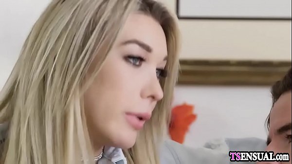 Play MP4 - Blonde shemale anal fucked by her boyfriends hard cock