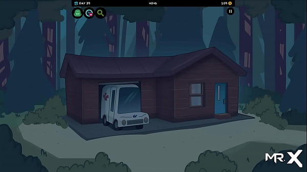 Takes off his pants to show anal