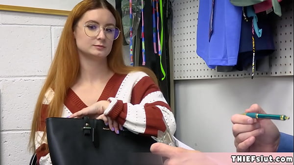 Play MP4 - Geeky redhead teen chick caught by a mall cop and now she must pay with her hands mouth