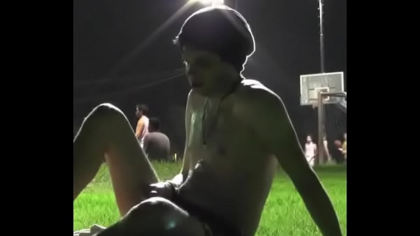 Pissing himself in the park 