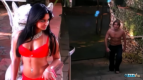 Being aroused outdoors ends with the brunette milf doing reverse cowgirl on his big cock