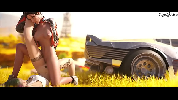 Panam from cyberpunk  scissors her friend while out in public 