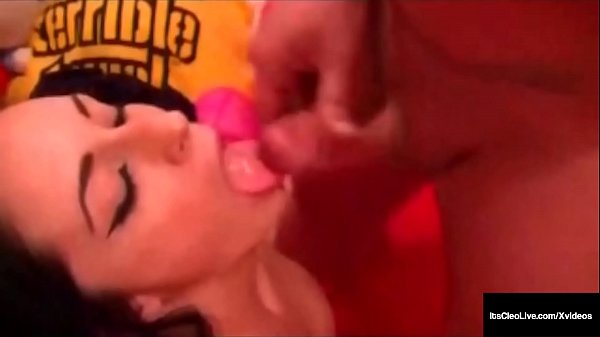 Brunette exhibitionist its cleo face fucks a hard cock on cam spreading her pink thighs to get pussy pounded until she gets her load of cum full video & all of its cleo