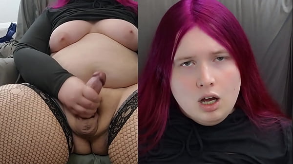 Play MP4 - BBW Tranny Jerks Big Cock POV Cumshot