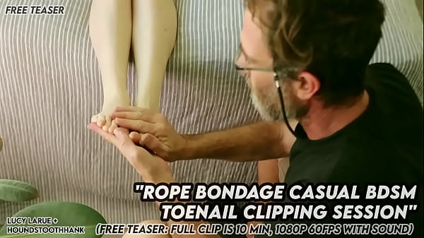 Rope Bondage Casual BDSM Toenail Clipping Session 