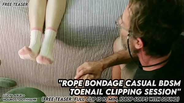 Rope Bondage Casual BDSM Toenail Clipping Session