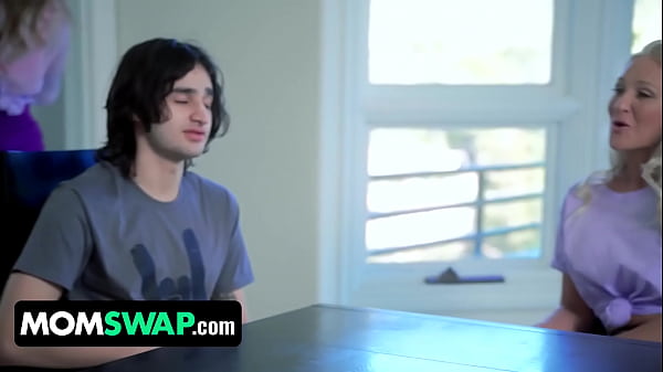 Play MP4 - StepMoms With Big Tits Kenzie Love & Alexis Malone Make Their Boys Creampie Them - MomSwap