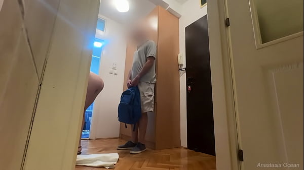 Hot wife had sex with a courier .Sex wife diary. 