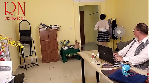Play MP4 - Yoga time in the office&period; Regina Noir&period; Scene 1