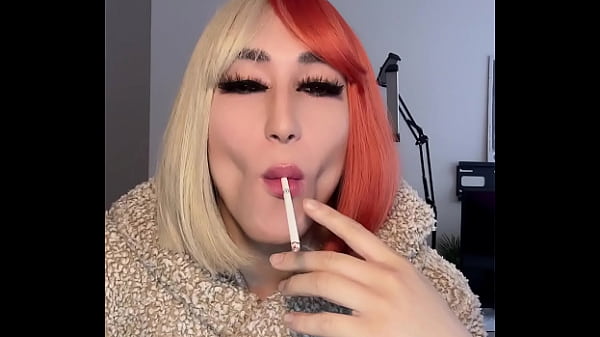 Beautiful Crossdersser Smoking Feminization thumbnail
