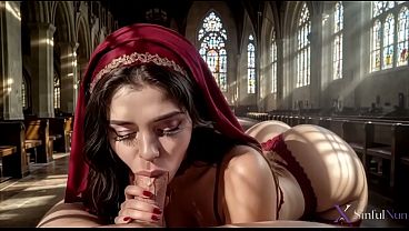 The slutty nun prayed over my cock and took it in all her holes [AI]