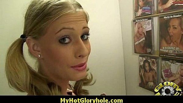 Hottie sucks and fucks black cock for cusmhot at gloryhole 1 