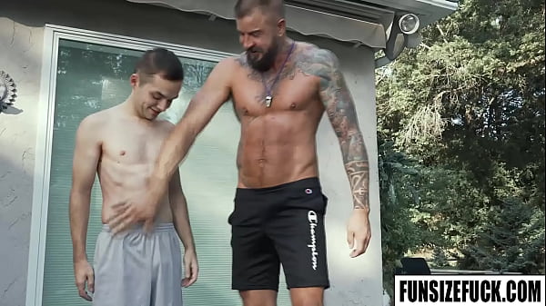 FunSizeFuck.com - Marcus Rivers is the very definition of Pocket-Rocket! Dolf Dietrich started banging his dick into him, faster and faster, until he suddenly exploded!