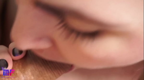 She loves my cum on her lips close up