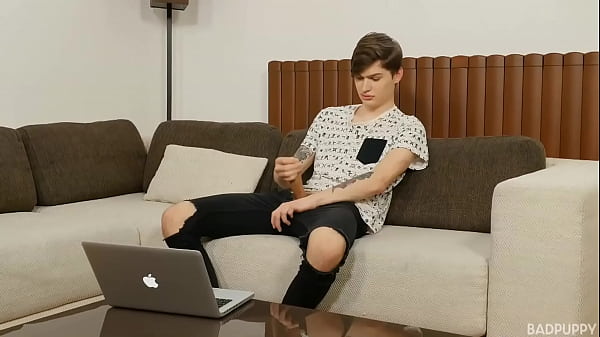 Curtis lifts his leg, exposing his tight, furry hole and Alan wastes no time filling it 