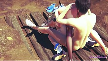 Genshin Impact Hentai 3D- Theesome A boy Fuck and do cunnilingus to Barbara and Ganyu - Japanese manga anime game porn video