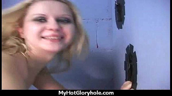 Ebony teen shows offher blowjob skills at gloryhole4