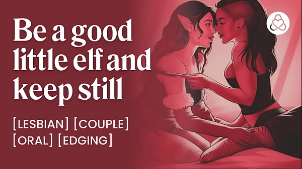 Lesbian couple double dildo orgasm_Elf cosplay lingerie fantasy ASMR pussy_licking