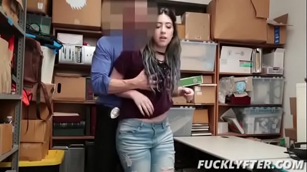 Chubby shoplifter fucked by shop cop