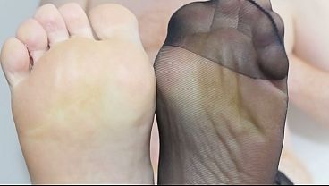 Feet Close Up in Black Stockings Feet Close Up in Black Stockings