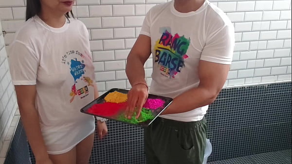 Holi Special Holi with_the Bestfriend_Saara and fucks_her in a_nice way