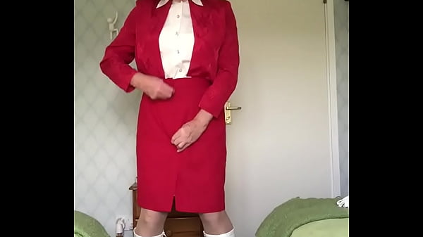 Johanna Crossdresser dresses , adding panties, slip , blouse & skirt 
