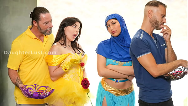 Stepdads Swapping Stepdaughters and Playing a_Fun Game on Halloween Daughterlust