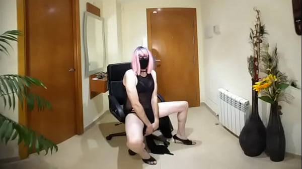 Sissy Crossdresser Showing Her New Dress thumbnail