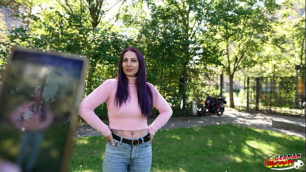 German scout purple hair german inked milf devil akita with long labia pick up for first time casting fuck